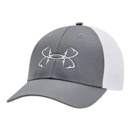 Under Armour Fish Hunter Mesh Men's Cap - Pitch Gray/Wht/Mod Gray - M/L