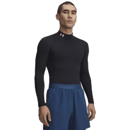 Under Armour Men's ColdGear Men's Compression Mock Long Sleeve - Black/White - L