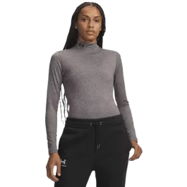 Under Armour Women's ColdGear Mock LS - Charcoal/Black - L