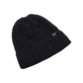 Under Armour Women's UA Halftime Cable Knit Beanie - Black/Castlerock