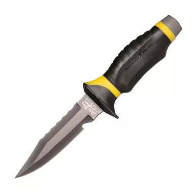 UNDERWATER KINETICS Blue Tang Titanium Drop Point Yellow/Black Dive and Rescue Knife (530061)