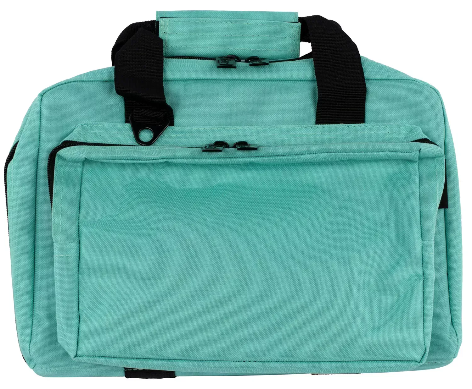 US PeaceKeeper Mini Range Bag Water Resistant Robin’s Egg Blue 600D Polyester with 8 Mag Pockets, Lockable Zippers & Wraparound Handles 12.75 L x 8.75″ H x 3″ D Exterior Dimensions”
