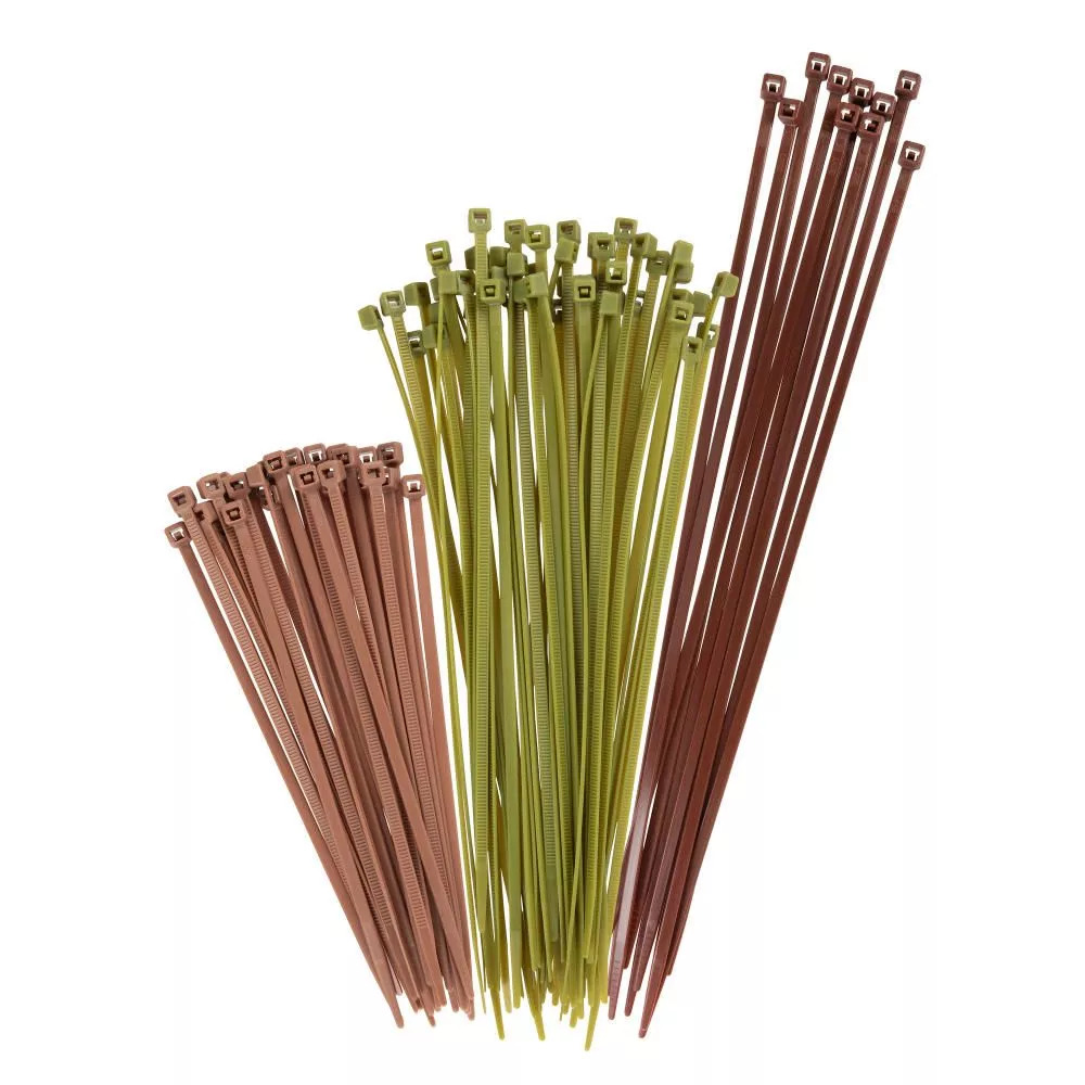 Vanish Hunting Blind Cable Ties 100-Pack Green/Brown/Tan #15823