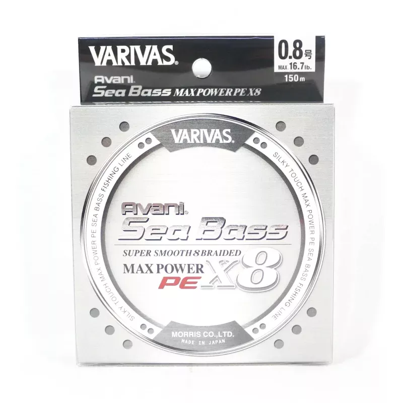 Varivas P.E Line Seabass Max Power X8 Silver 150m P.E 0.8 16.7lb (5745)