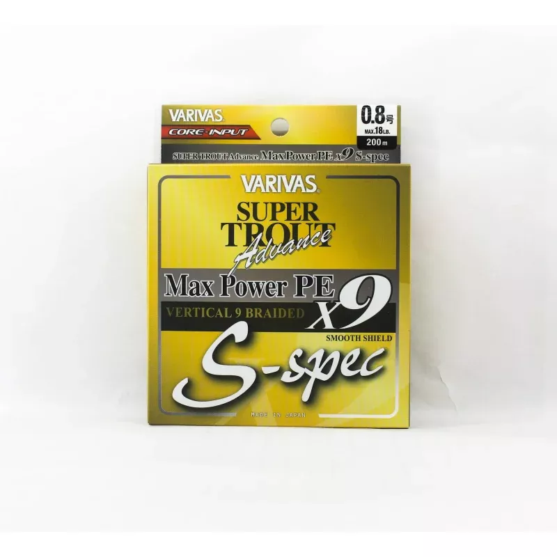 Varivas P.E Line Super Trout Advance Max Power X9 200m P.E 0.8 18lb (9444)