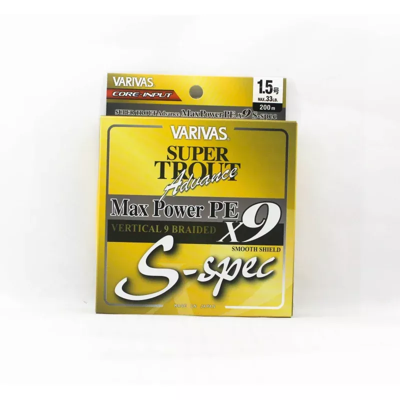 Varivas P.E Line Super Trout Advance Max Power X9 200m P.E 1.5 33lb (9475)