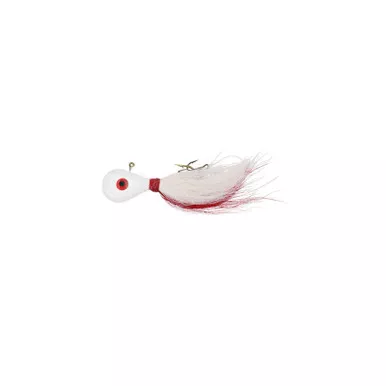 Venom High Dollar Hair Jig White Red 1/2oz
