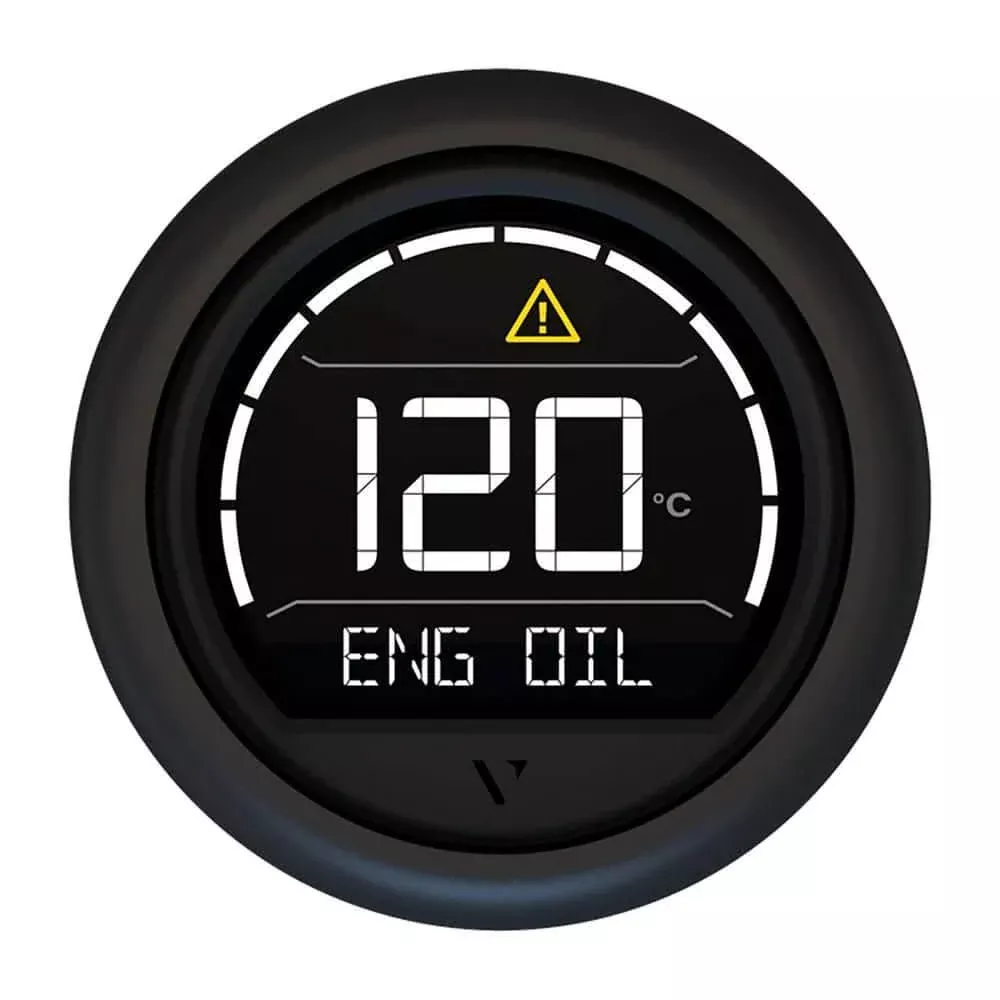 Veratron VL Digital 52 with Round Black Bezel - Advanced Digital Instrument Panel - B00205702