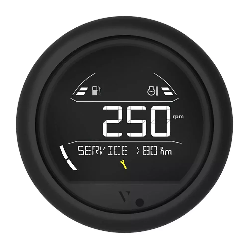 Veratron VL Digital 85 with Round Black Bezel – Advanced Digital Instrumentation for Vehicles – B00205802