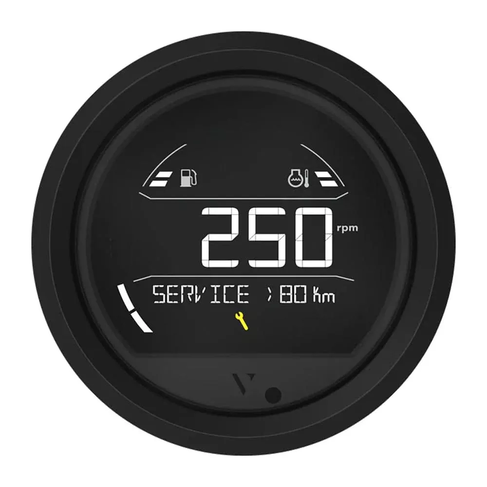 Veratron VL Digital 85 with Triangular Black Bezel - Advanced Digital Instrument for Vehicles - B00205801