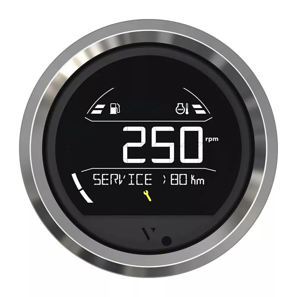 Veratron VL Digital 85 with Triangular Chrome Bezel – Advanced Digital Instrumentation – B00205803