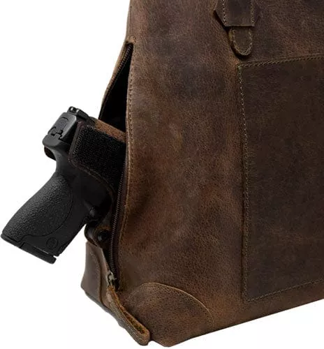 Versacarry Conceal Carry Purse – Prem Water Buffalo Tote Style<
