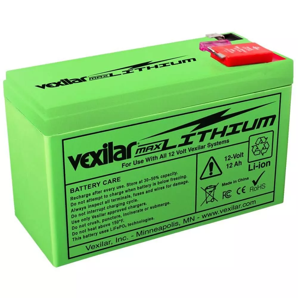 Vexilar V-200L 12V 12Ah Max Lithium Battery for Flasher Systems – V-200L