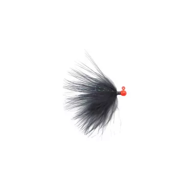 Voodoo Custom Tackle Marabou Jig Orange Black 1/32oz