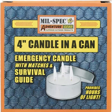 Voodoo Tactical 11-0034000000 Mil-Spec 4" Candle in a Can