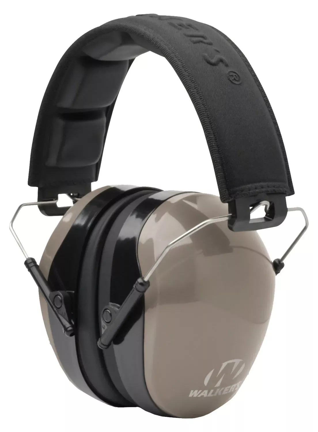 Walker’s Pro Low Profile Muff Polymer 22 dB Folding Over the Head Flat Dark Earth Ear Cups, Adult