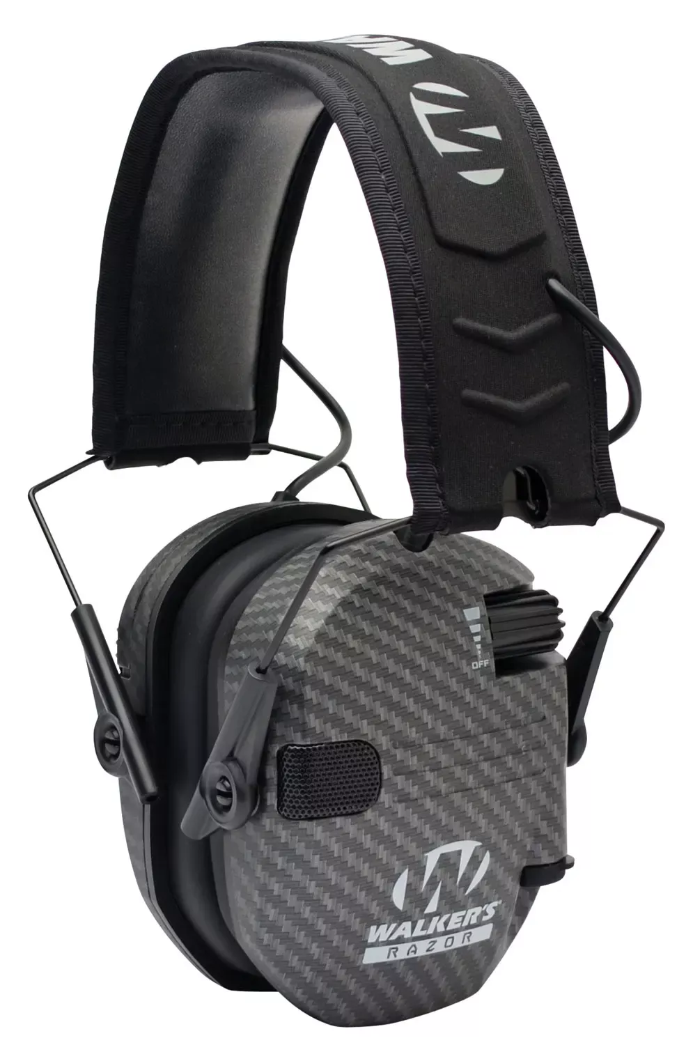 Walker’s Razor Slim Electronic Muff Polymer 23 dB Over the Head Carbon Gray Ear Cups, Adult