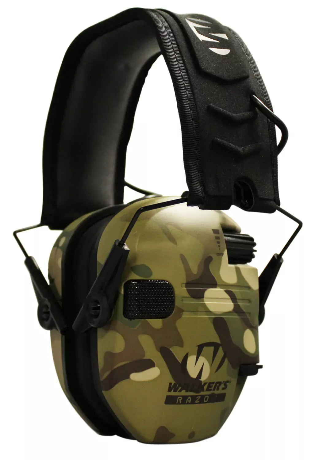Walker's Razor Slim Electronic Muff Polymer 23 dB Over the Head MultiCam Ear Cups, Adult