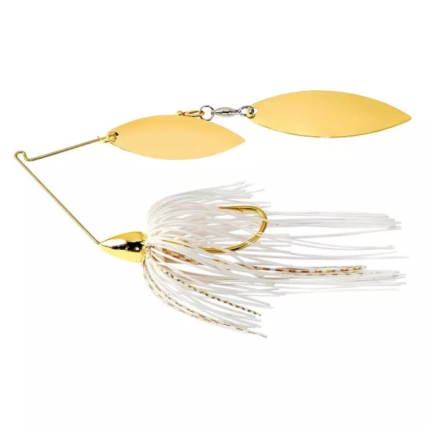 War Eagle Double Willow Spinnerbait – 3/8 Oz White Gold #WE38GW01G