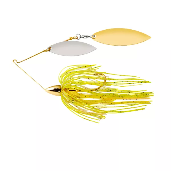 War Eagle Gold Frame Double Willow 3/8oz Spinnerbait – Sun Perch #WE38GW34