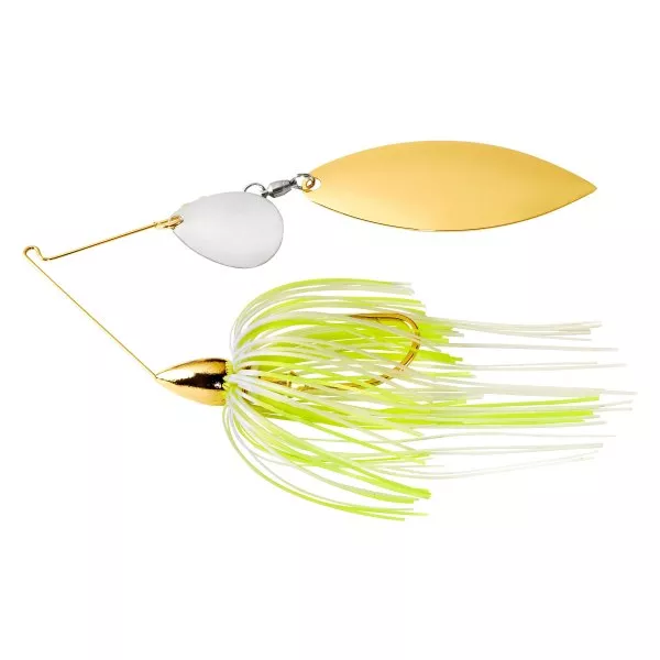 War Eagle Gold Frame Spinnerbait – Hot White Chartreuse #WE38GT16