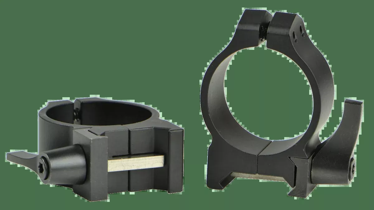 Warne Maxima Vertical Quick Detach Scope Rings Matte Black 30mm Low