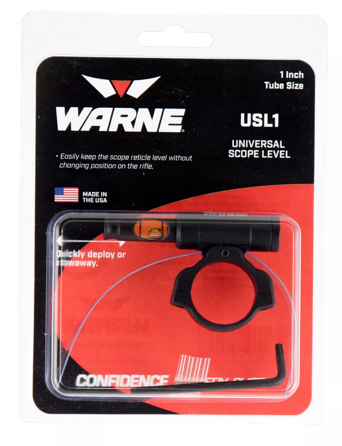 Warne Universal Scope Level1″ Tube Diameter Universal Aluminum Black