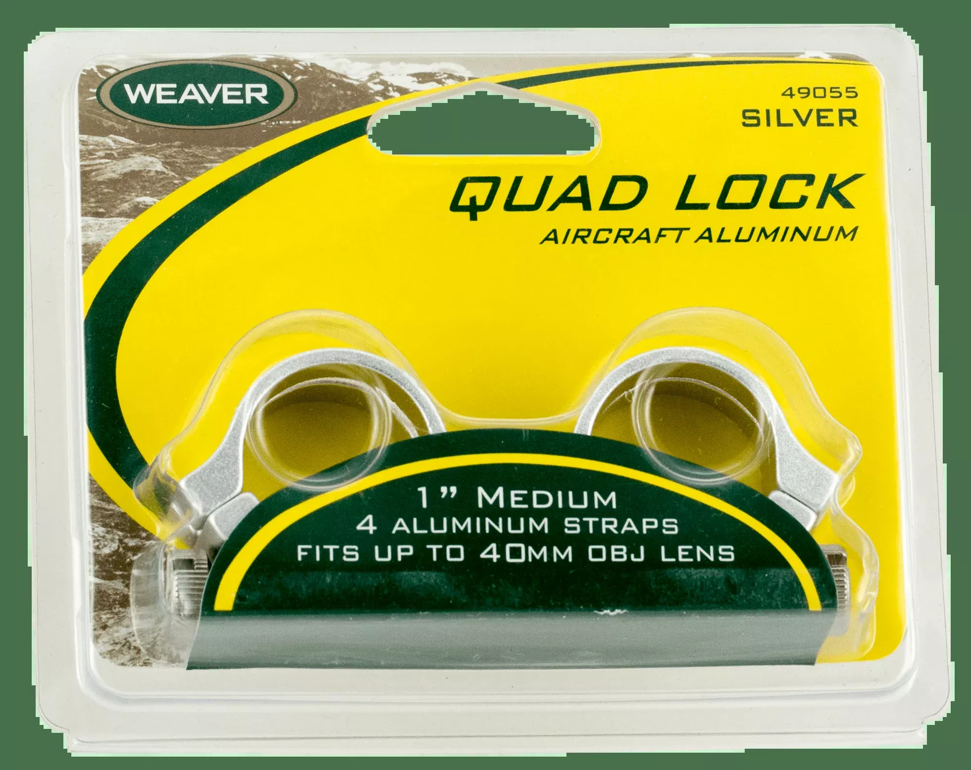 Weaver Rings Detachable Quad- – Lock 1″ Medium Silver .169″
