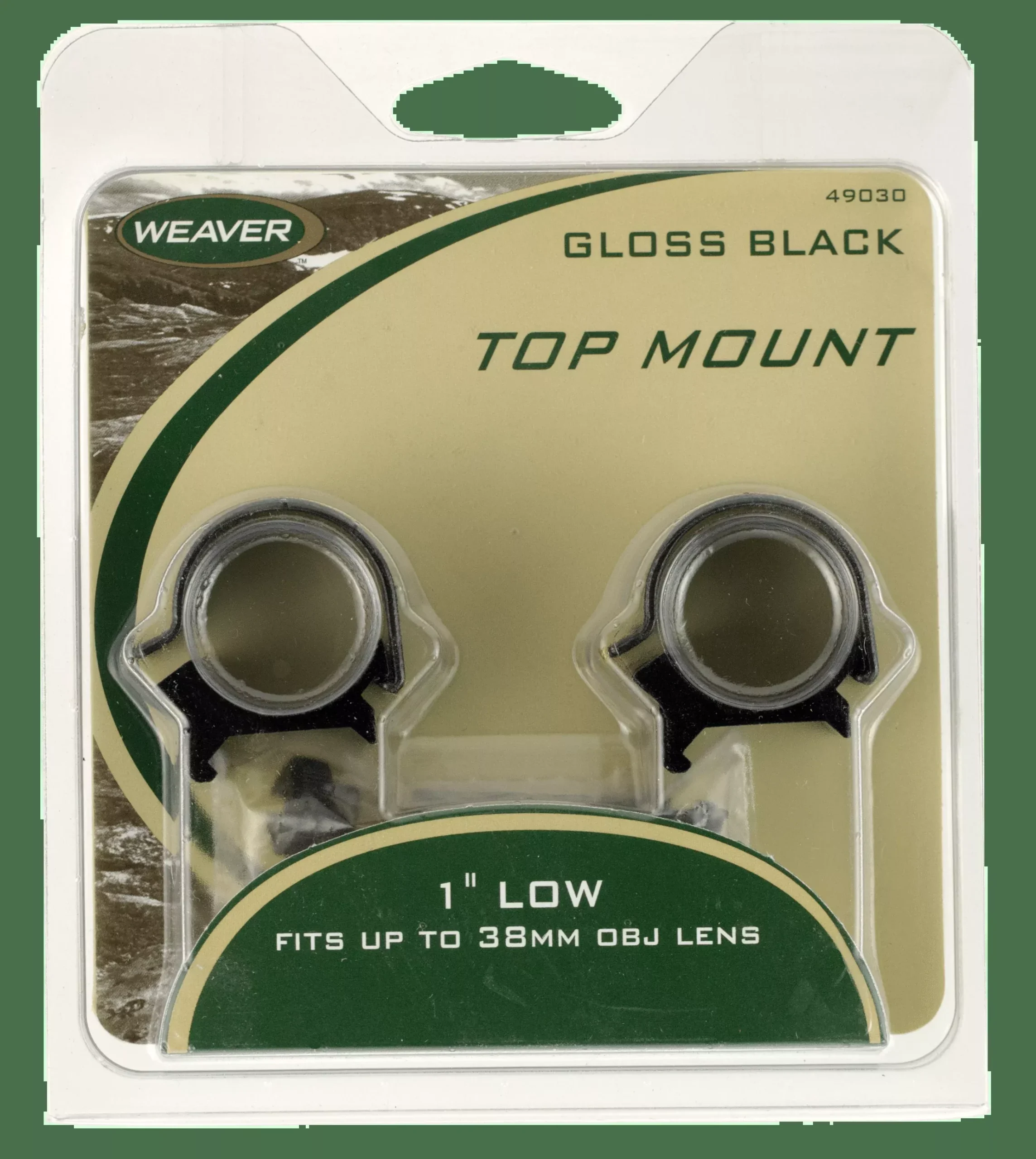 Weaver Rings Detachable Top – Mount 1″ Low Black .089″!