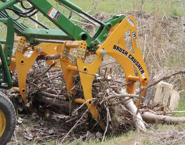 Westendorf Brush Crusher | Model 4300 | Hydraulic-Free Grapple | Skid Steer-Compatible | V-Tooth Grip | 30–70 HP | For Tractors
