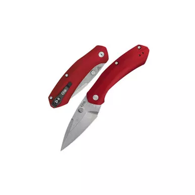 Westline Red Anodized AluminumEdc Folding Knife Modified Drop Point