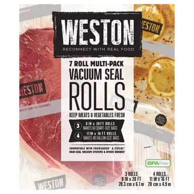 Weston 7 Roll Multi-Pack Vacuum Seal Rolls