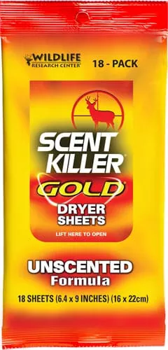 Wildlife Research Scent Killer Dryer Sheets Gold 18 Pk.