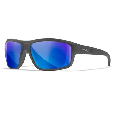 WILEY X EYEWEAR Contend Sunglasses with Matte Graphite Frame and Captivate Polarized Blue Mirror Lens (ACCNT09)