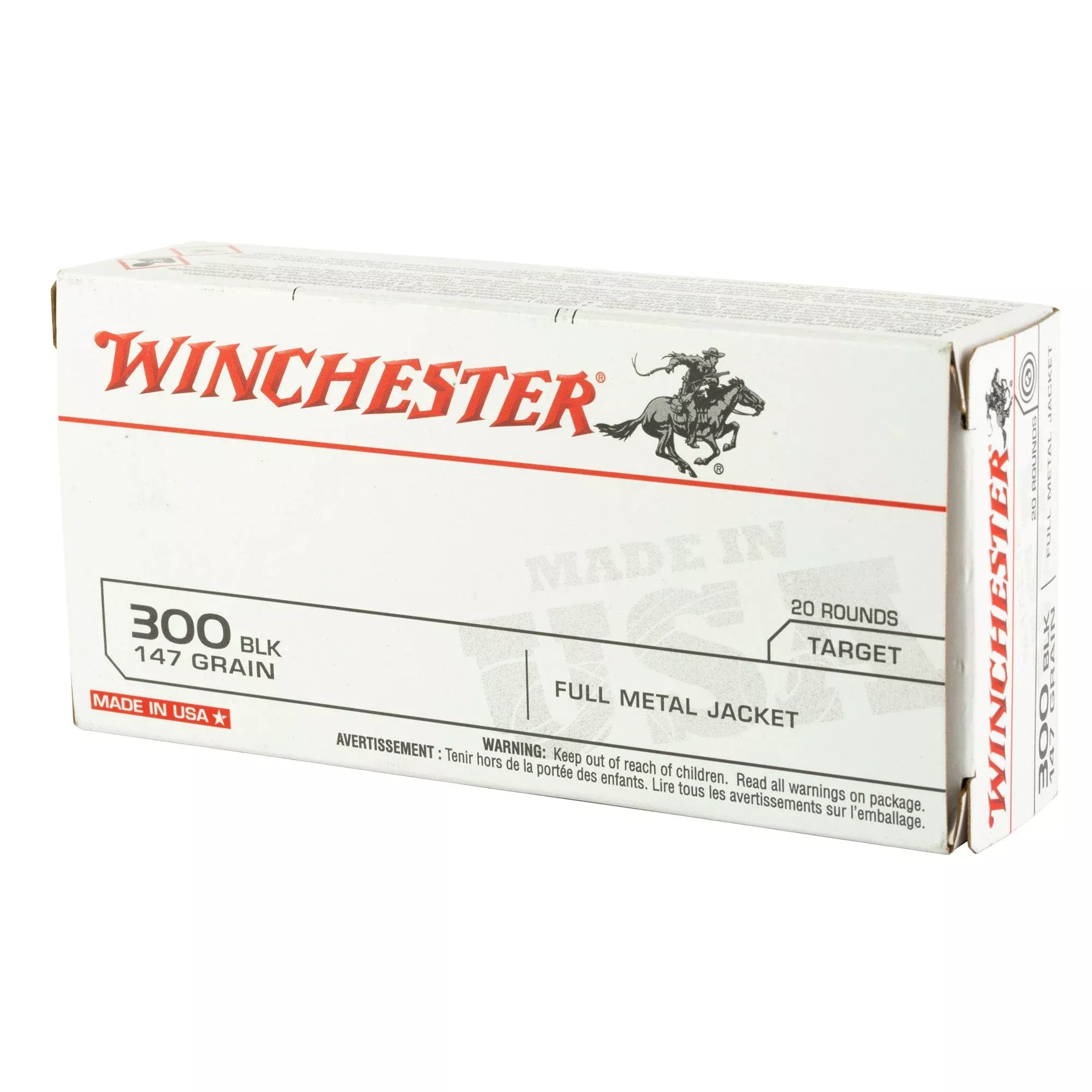 Win Usa 300 Blk 147gr Fmj 20/200