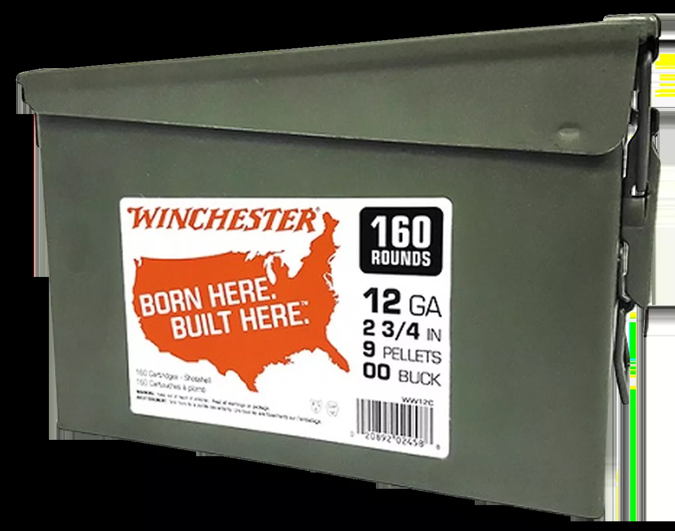Winchester 12ga 2.75″ 9-Pellet 00Bk 160rd Can