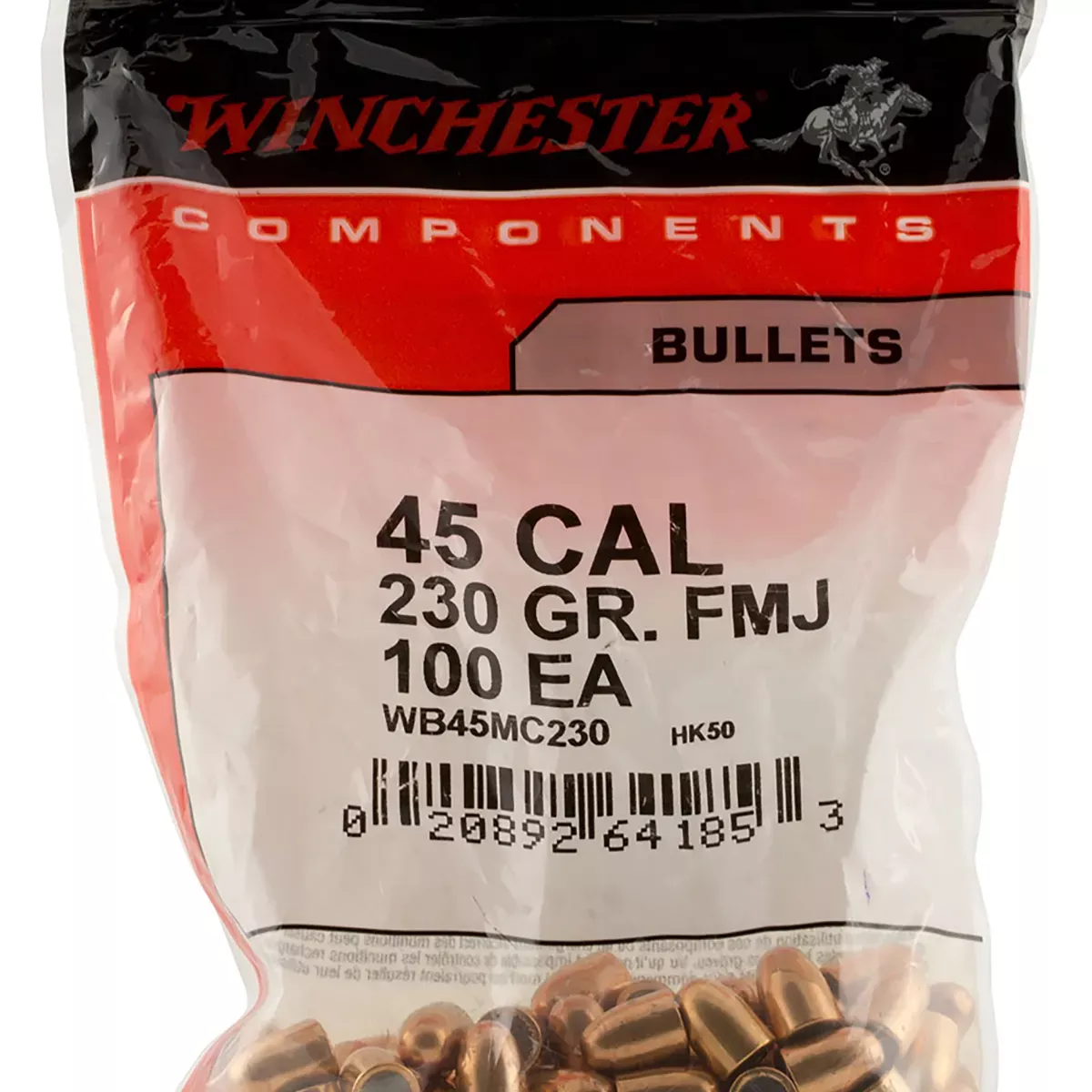 Winchester Ammo 45 Cal 230 Gr FMJTC 100/Box