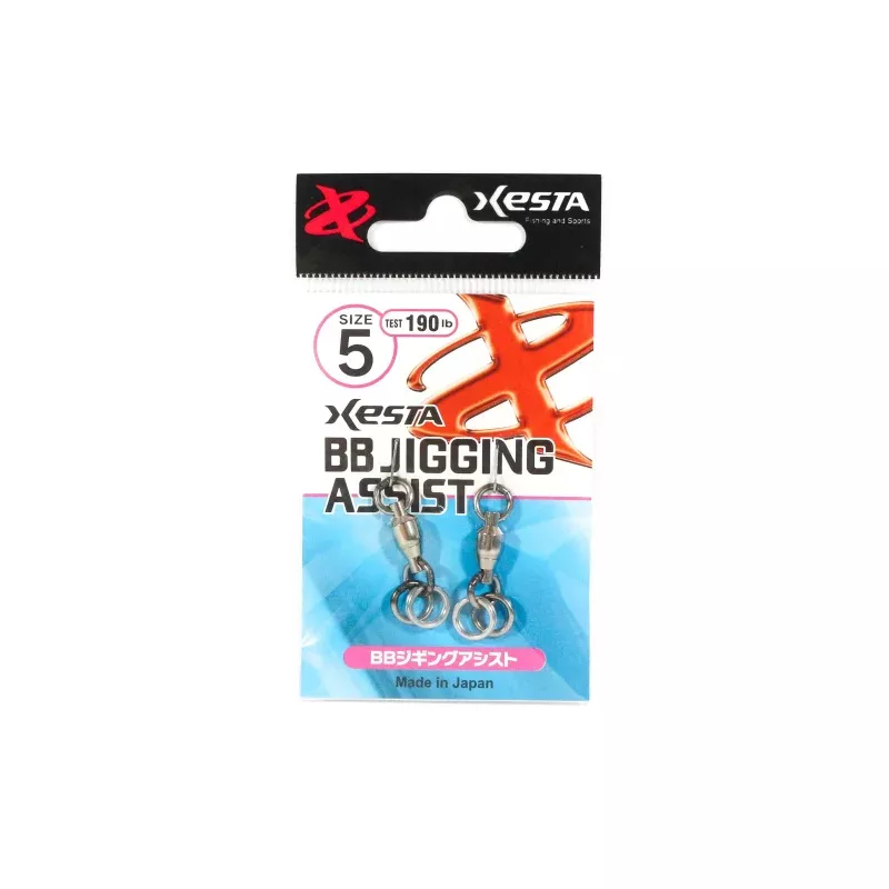 Xesta BB Jigging Assist Swivel Solid Ring Size 5 190 lb , 2 /Pack (1867)