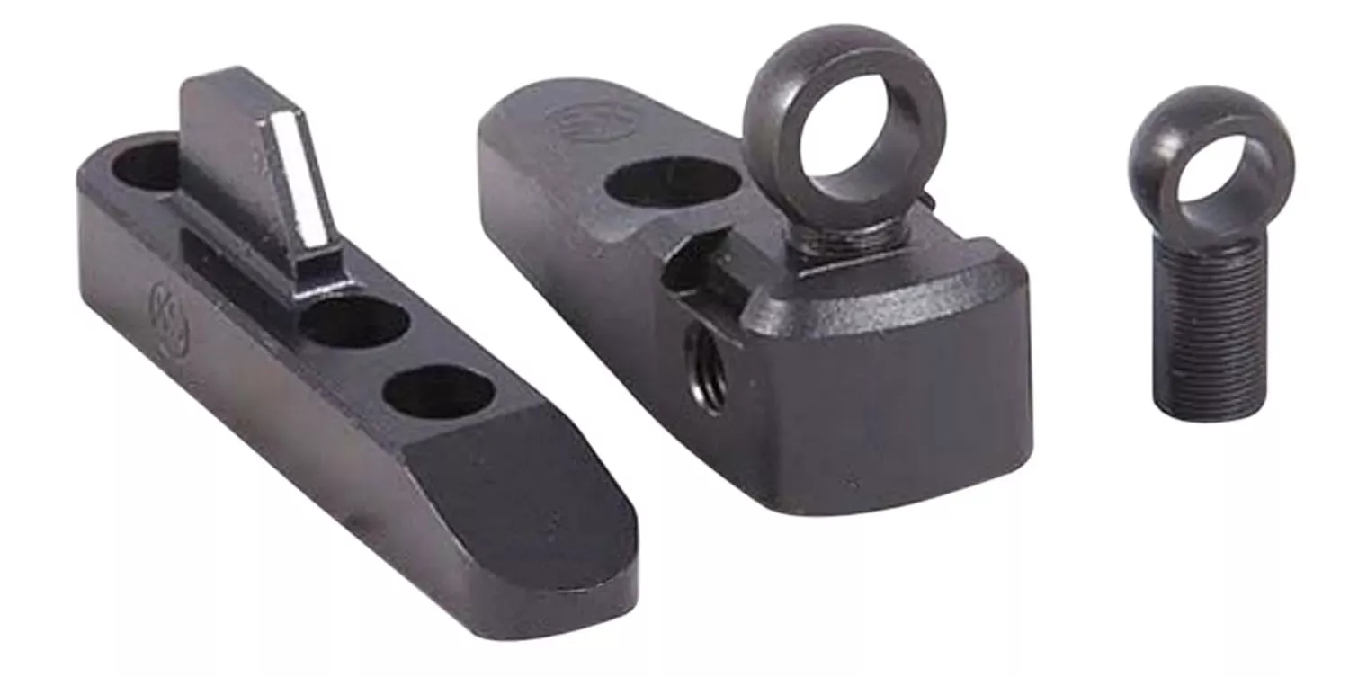 XS Sights Ghost Ring WSAdjustable Black with White Stripe Front, Ghost Ring Rear Black for Marlin 1895
