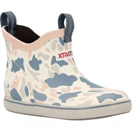 XTRATUF Big Kids’ Ankle Deck Boot, Duck Camo – 100% Waterproof
