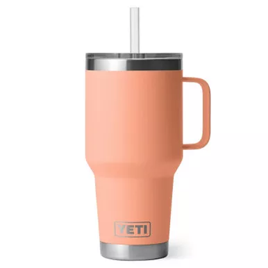 Yeti 35oz Rambler Straw Mug with Straw Lid Lowcountry Peach