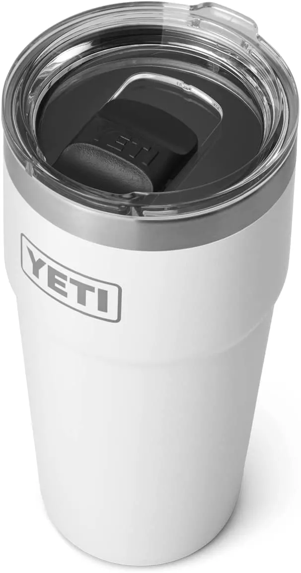Yeti Rambler 16 oz. Stackable Pint W/ Magslider Lid – White #21071500606