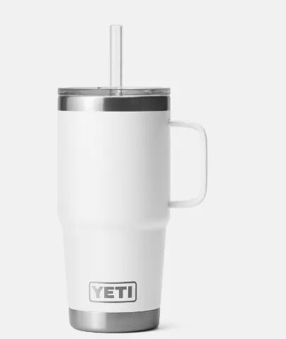 Yeti Rambler 25 Oz. Mug W/ Straw Lid – White #21071501801