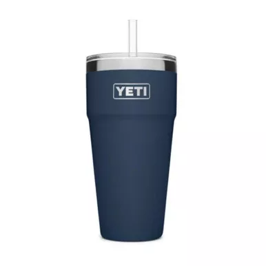 Yeti Rambler 26 oz Stackable Cup with Straw Lid, Navy
