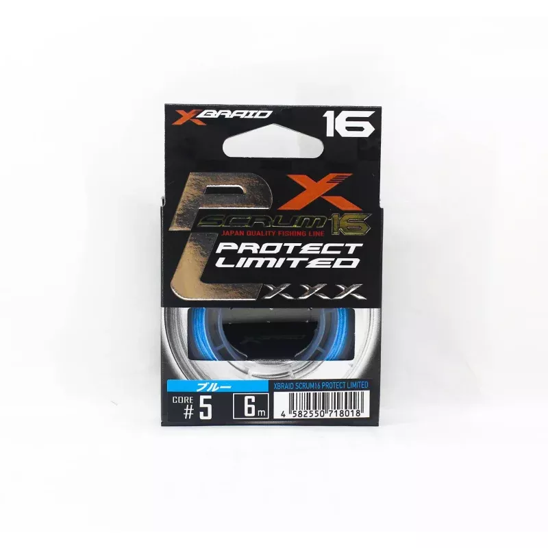 YGK Scrum Assist Line 16 Braid Protect Limited 6m Size 5 Blue (8018)
