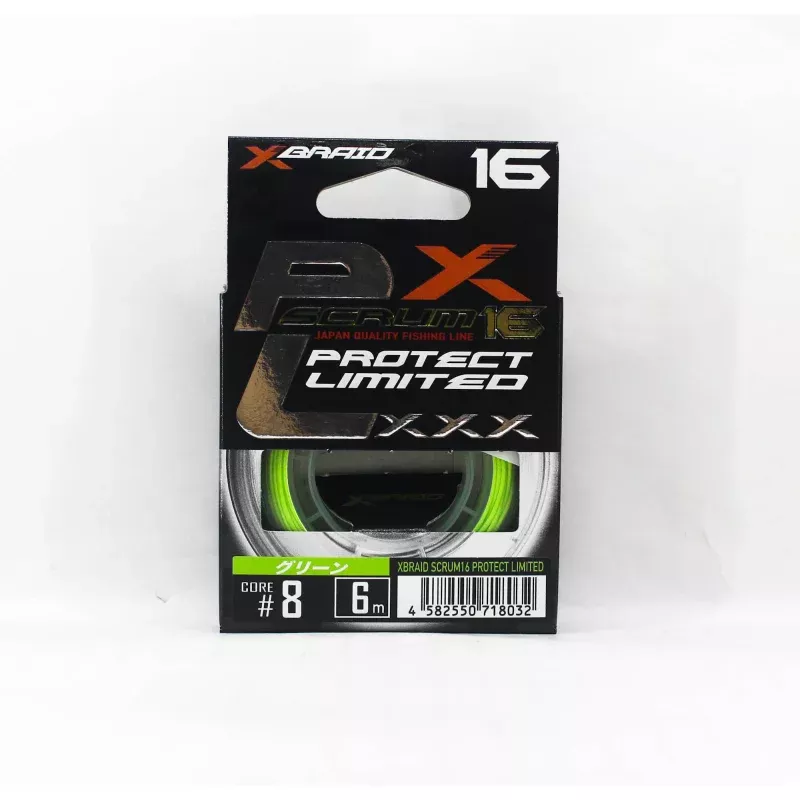 YGK Scrum Assist Line 16 Braid Protect Limited 6m Size 8 Green (8032)