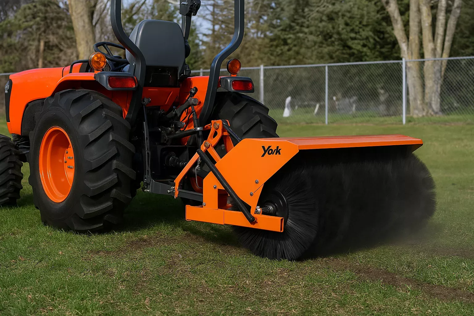 York 3-Point Hitch Rotary Broom | YB32 Series | Sweeping Width 60″, 72″, 84″ & 96″ | Hydraulic Drive | Horsepower 20-30 HP | For Tractors