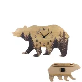 Young’s Inc Bear Cutout Wall Clock