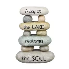 Young's Inc Lake Stacked Wellness Rock