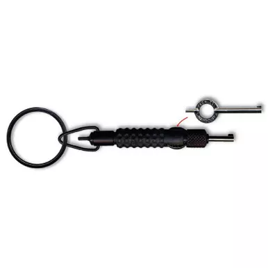 Zak Tool ZT15 Handcuff Key Extension Tool w/ Swivel Key Ring, Black (2 Keys Included)